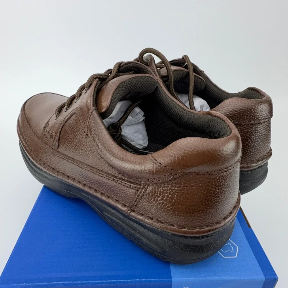 Nunn Bush Cameron Brown Tumble Leather Comfort Gel‎ Oxford Shoes Mens 9M NIB
